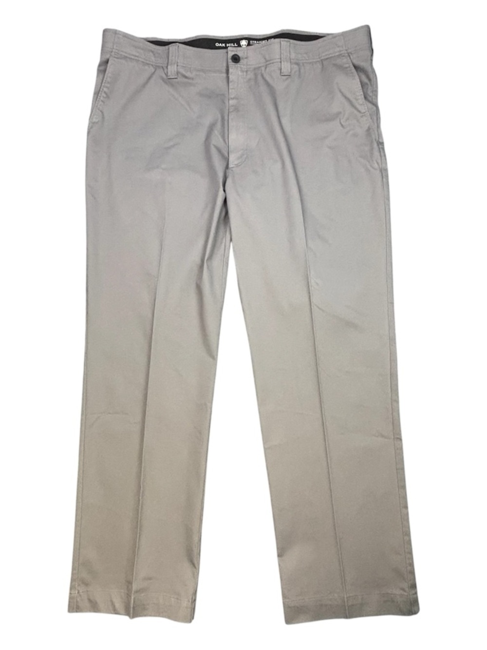 OAK HILL Straight Fit Tech Pant DXL 44x30 Gray Stretch Flex Casual Flat Chino
